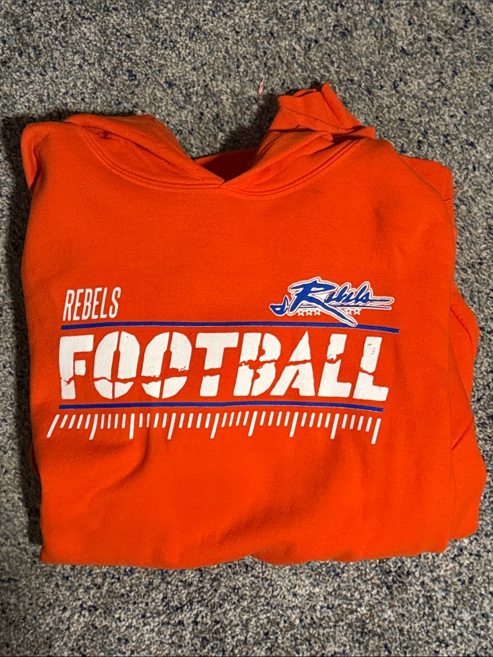 Gildan Orange 'Rebels Football' Hoodie for Kids